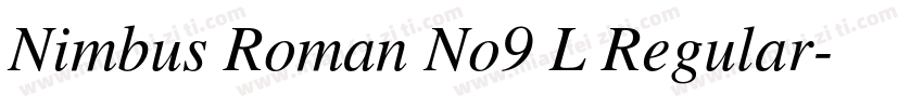 Nimbus Roman No9 L Regular字体转换